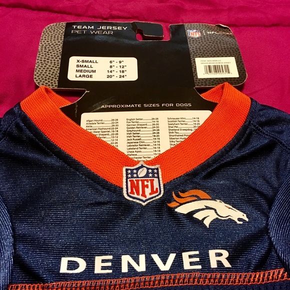 Denver Broncos NFL Dog Jersey Navy - Picture 4 of 6
